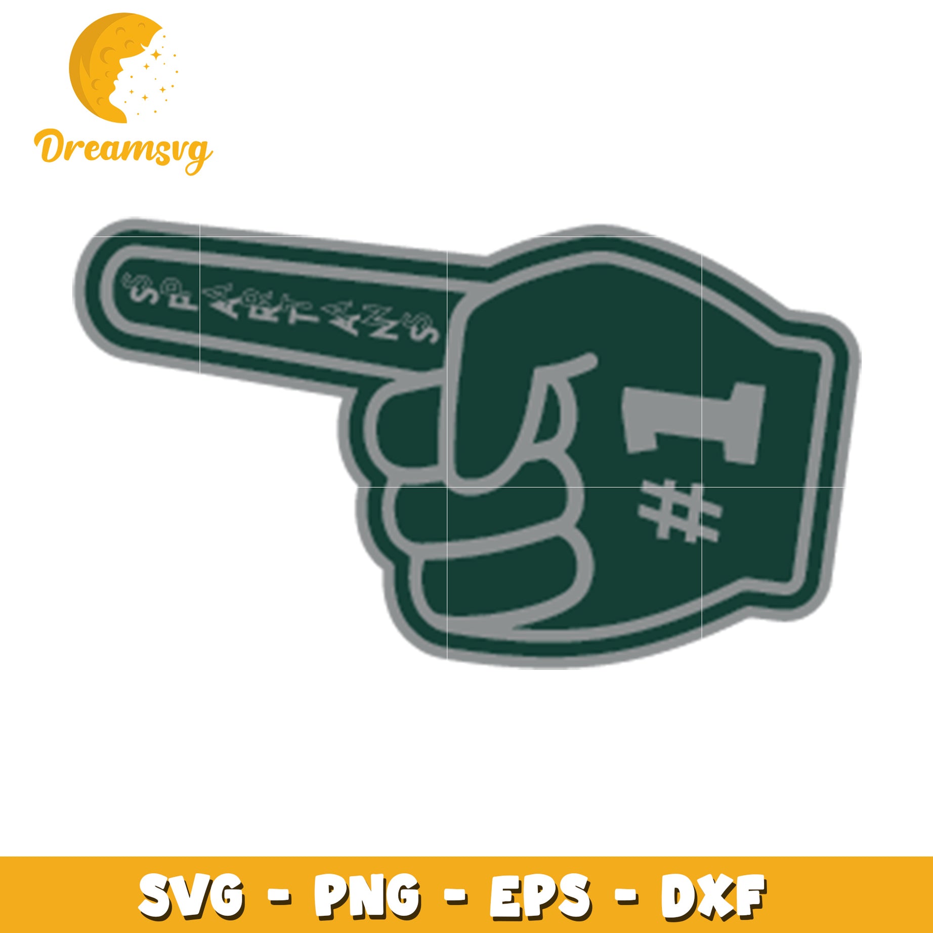 SVG Number 1 Foam Finger PNG EPS DXF