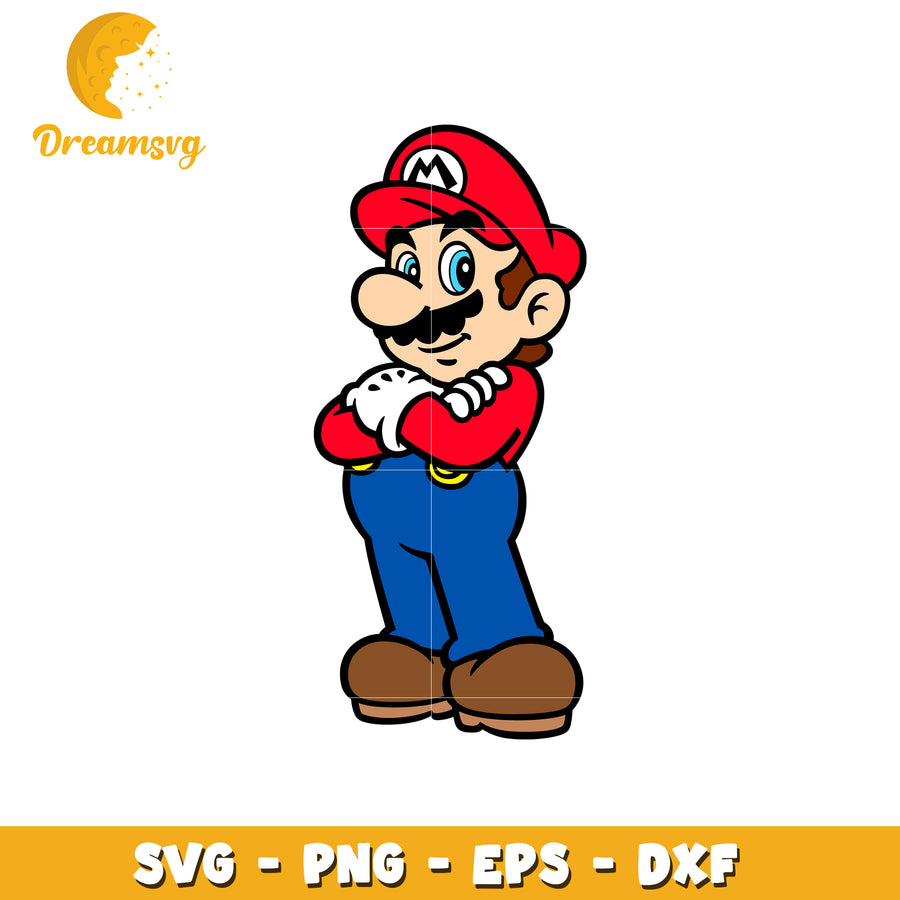 SVG Super Mario Character Clipart for Crafts and Design