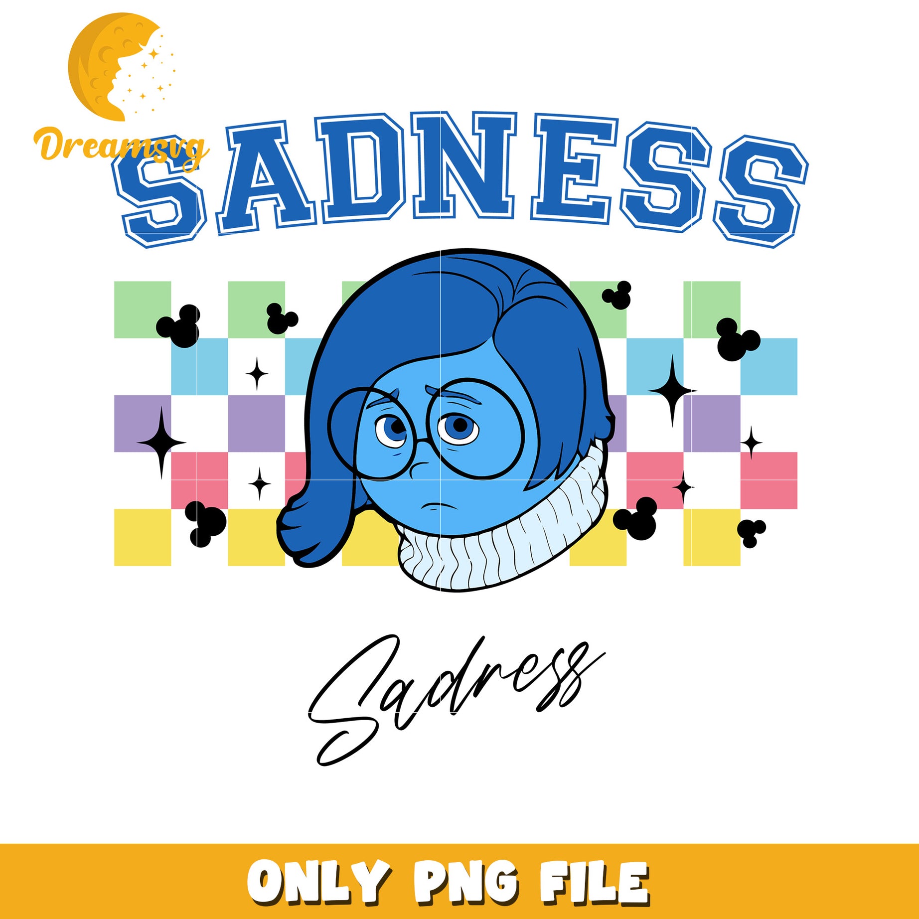 Sadness Character PNG Design for Kids and Adults