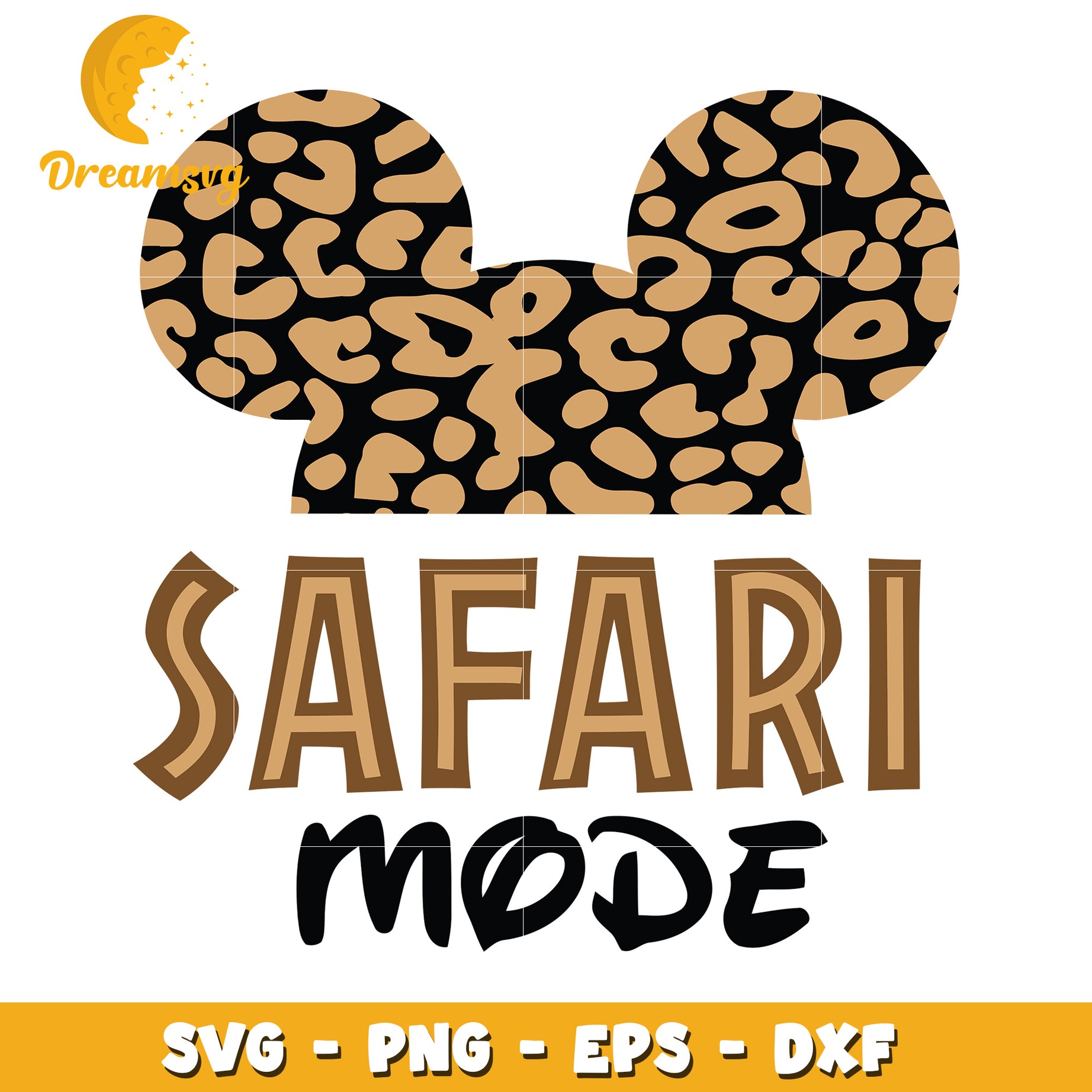 Safari Mode Leopard Print SVG Cut File