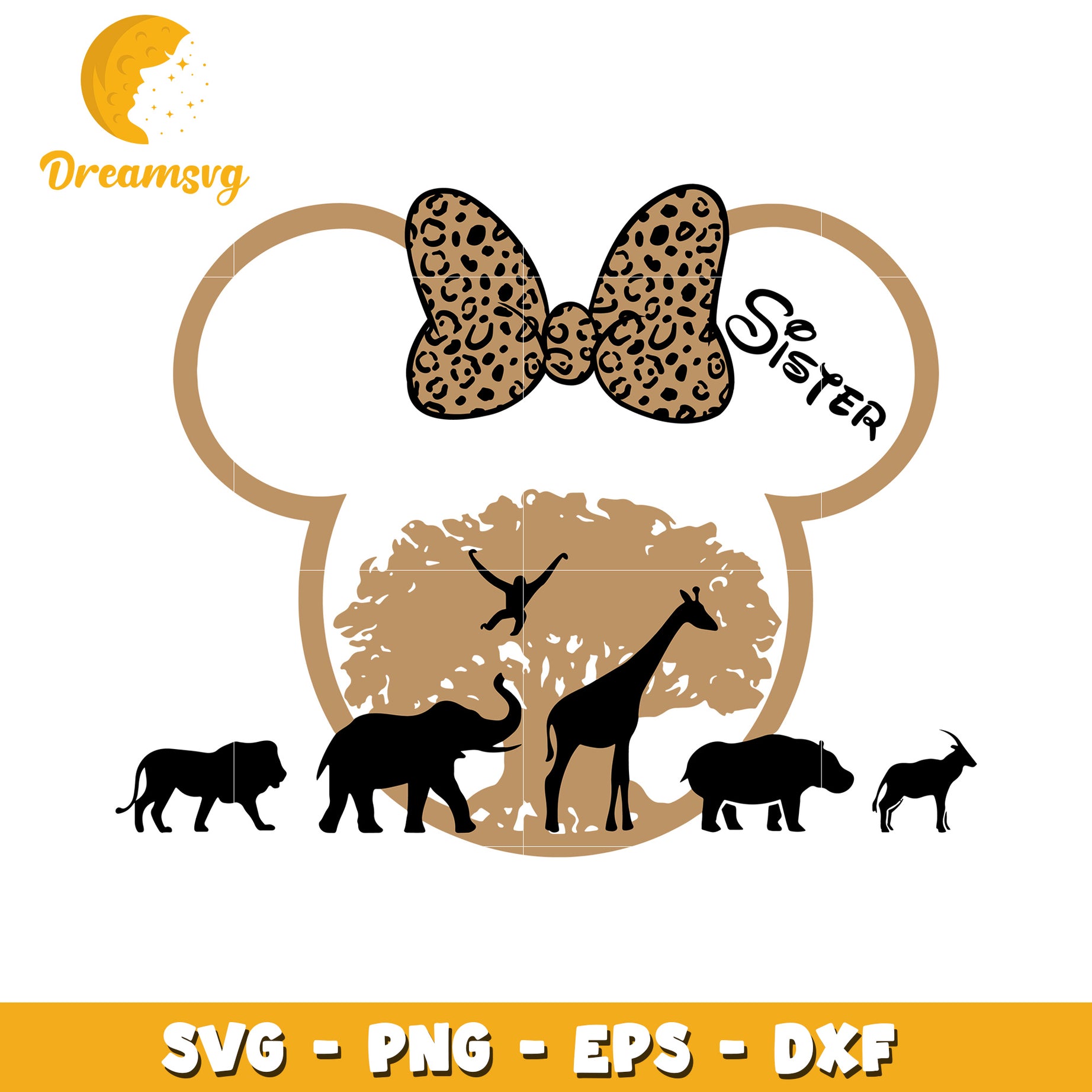 Safari Sister SVG PNG EPS DXF Cut File