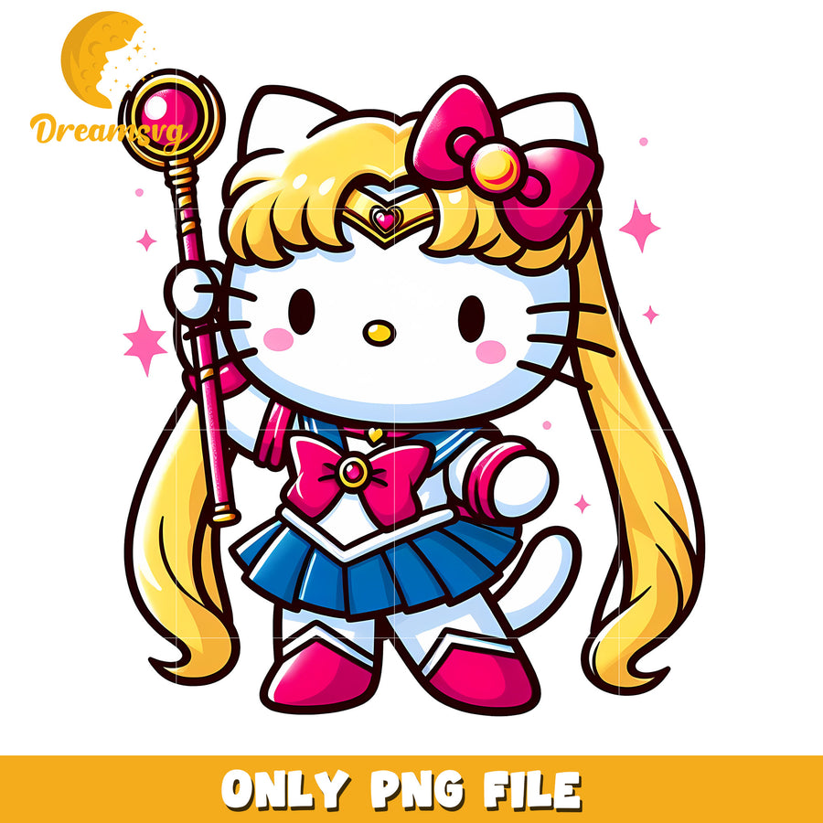 Sailor Moon Hello Kitty PNG