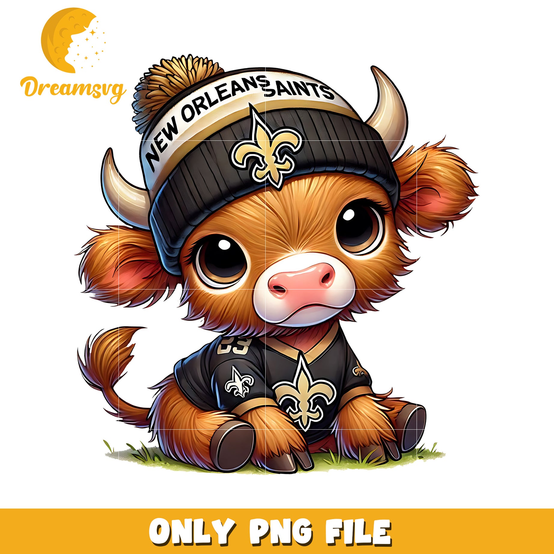 Saints cute bull png, american football png, super bowl png
