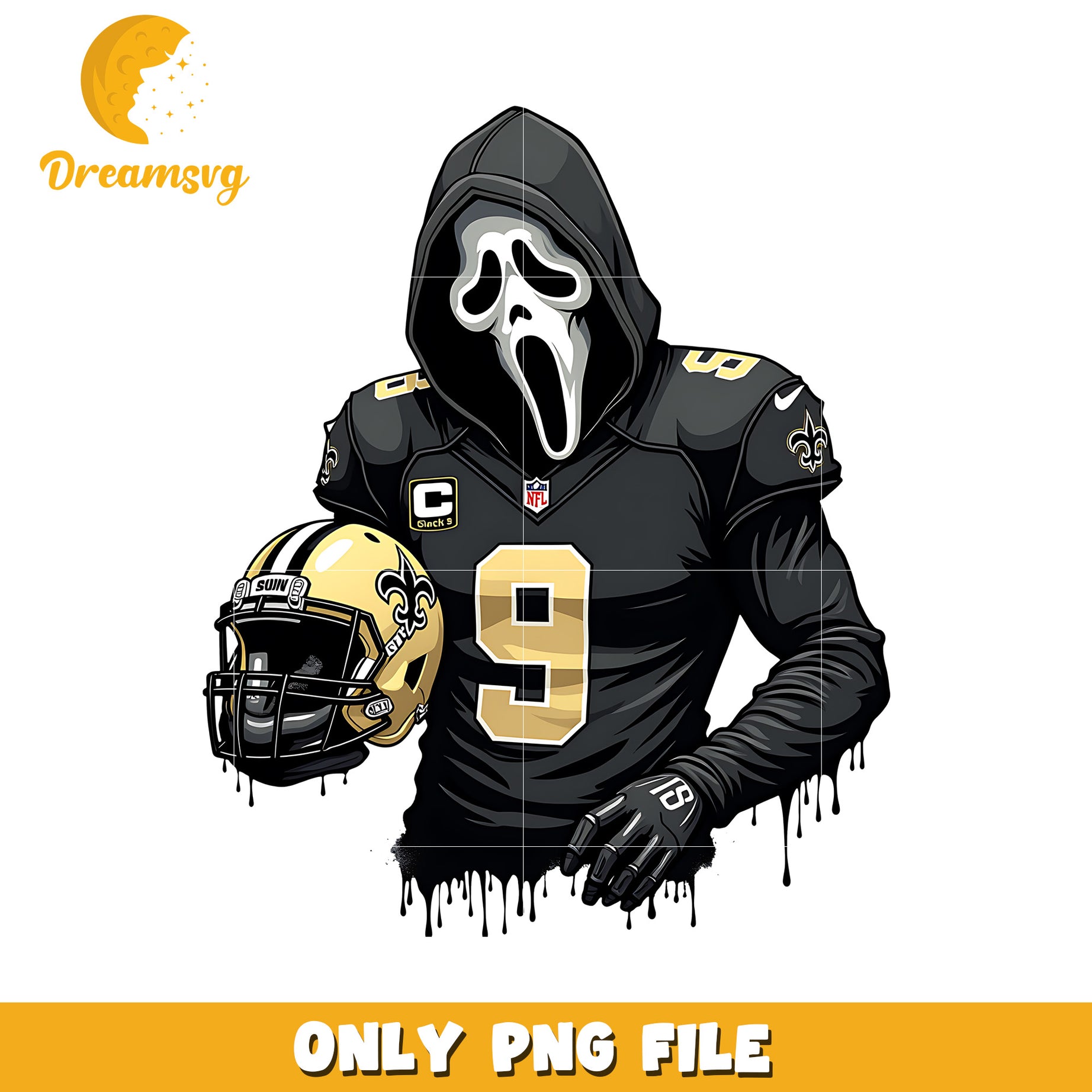 Saints ghost face png, nfl png, national football league png