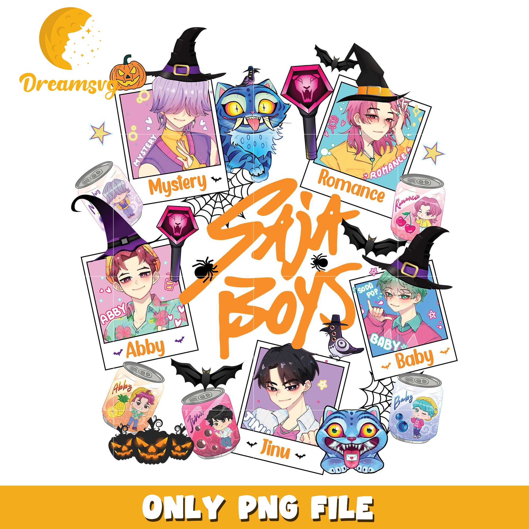 Saja Boys Kpop Demon Hunters Halloween png, halloween pumpkin​​ png, spirit halloween​​ png