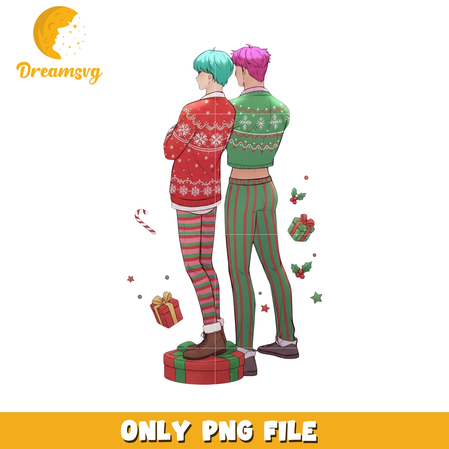 Saja baby and abby png, christmas decor​ png, christmas background​​ png