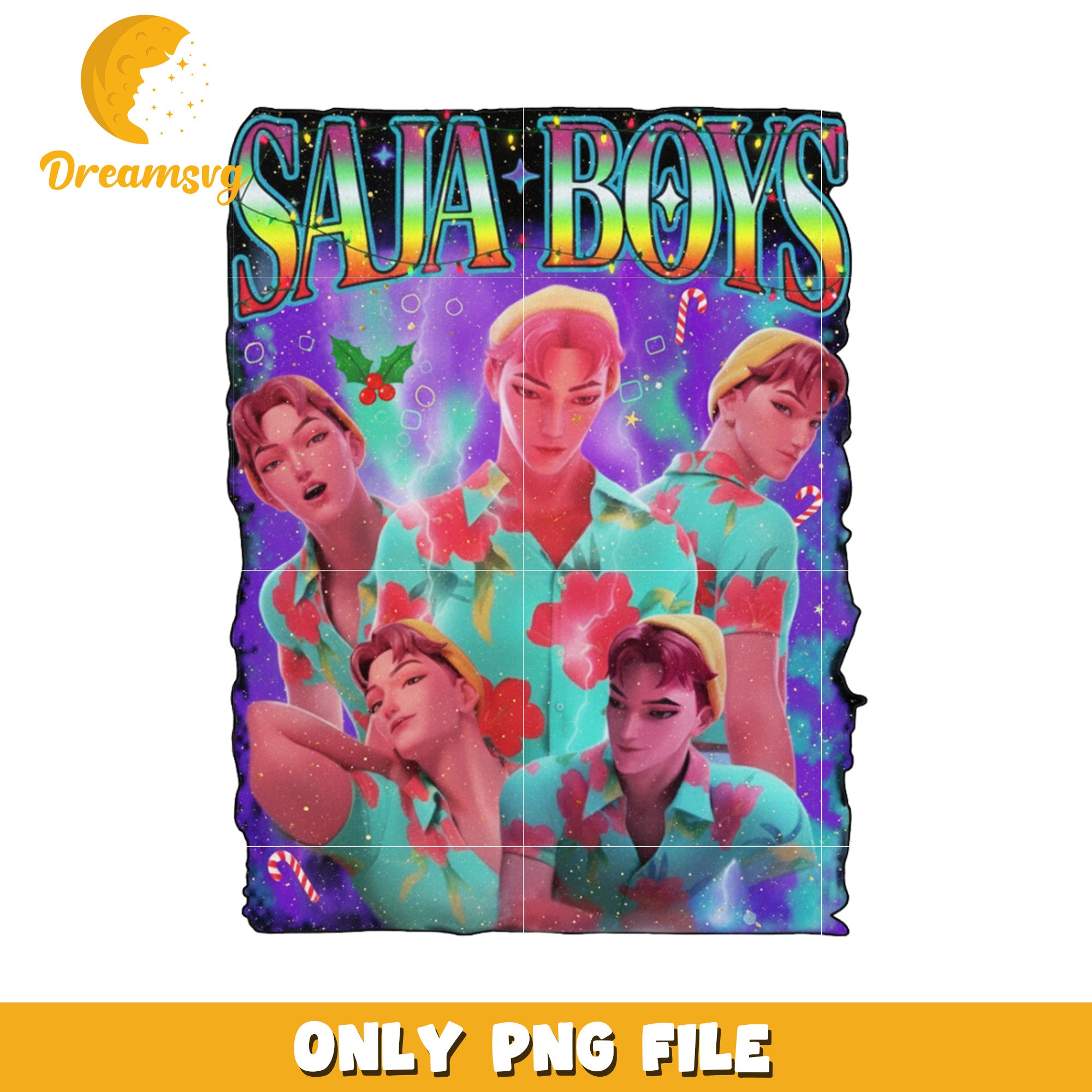 Saja booys christmas png, demon hunters png, christmas songs png