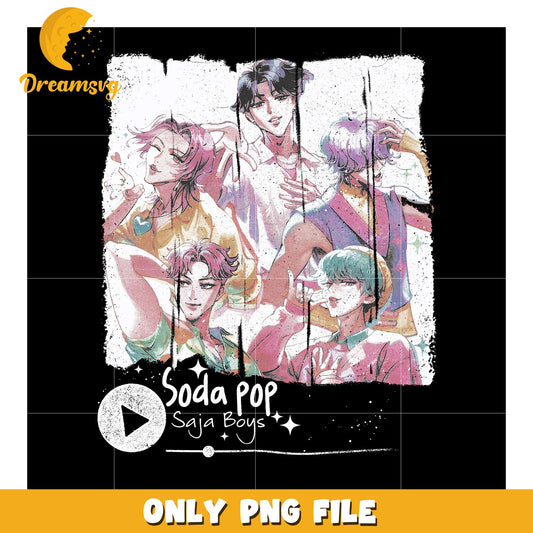 Saja boys and huntrix png, love fighter aesthetic png, kpop hero png