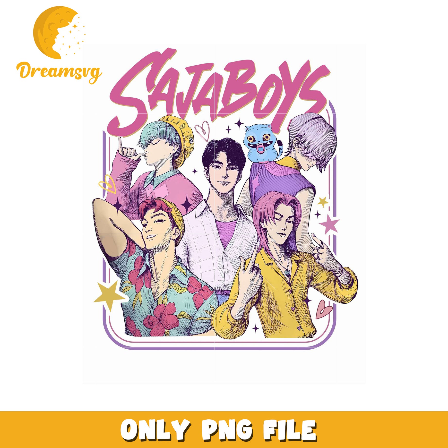 Saja boys band png, classic boy bands​ png, streetwear crew png