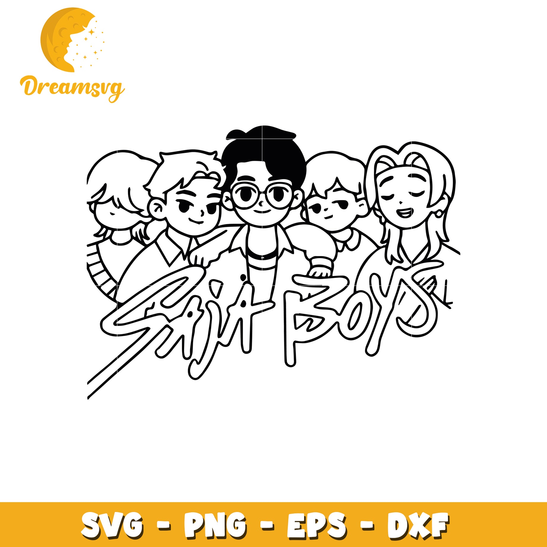 Saja boys cartoon design svg, saja boys cartoon svg, saja boys kpop svg
