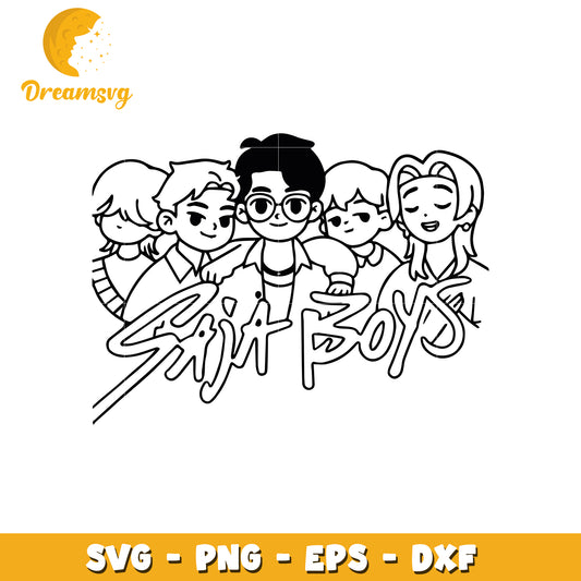 Saja boys cartoon design svg, saja boys cartoon svg, saja boys kpop svg