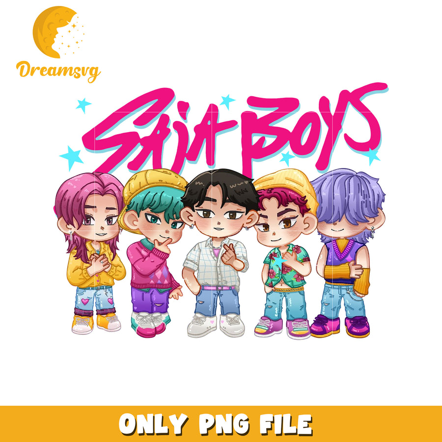 Saja boys chibi design png, demon hunters png, huntrix and saja png