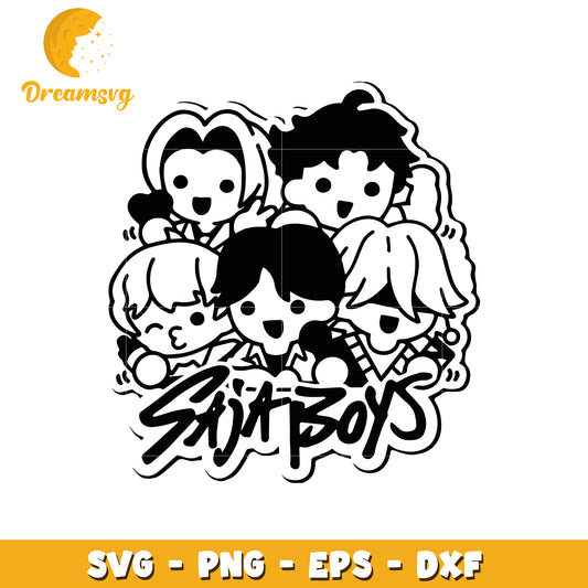 Saja boys chibi svg, saja boys cute svg, saja boys kpop svg