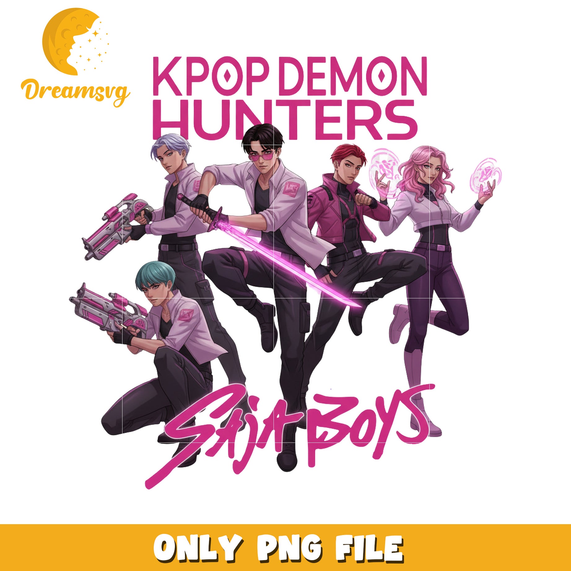 Saja boys demon hunter png, korean idol hunters png, kpop demons png