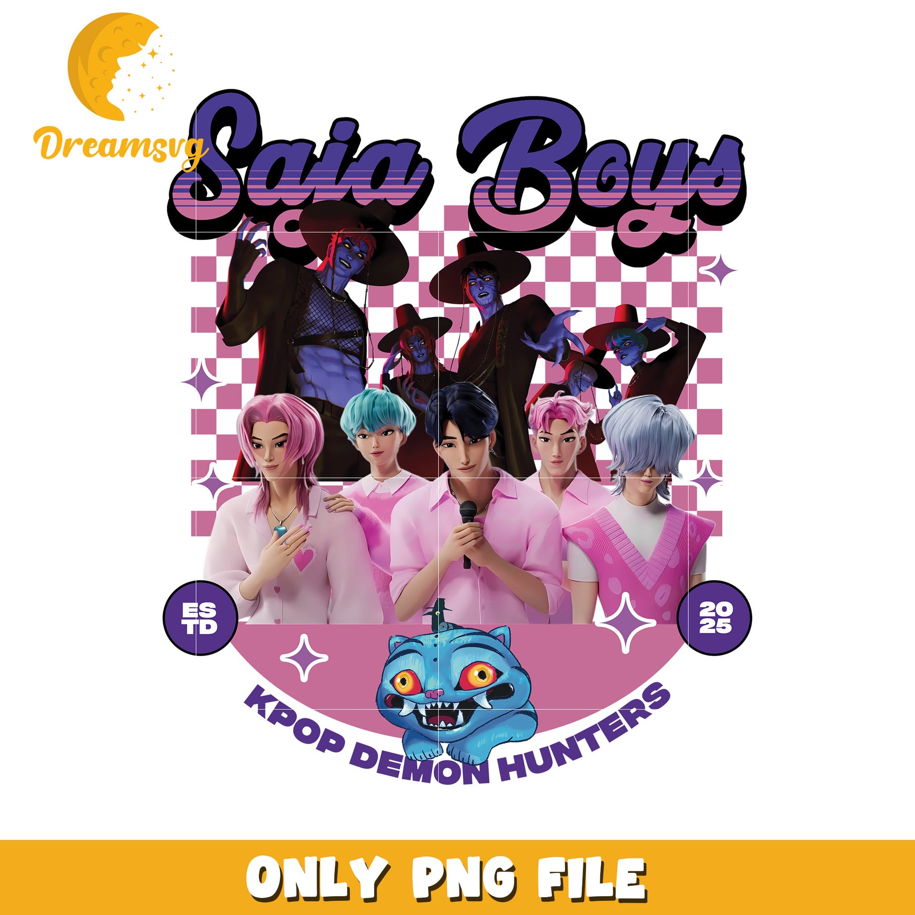 Saja boys demon png, christmas bell png, netflix cartoon png