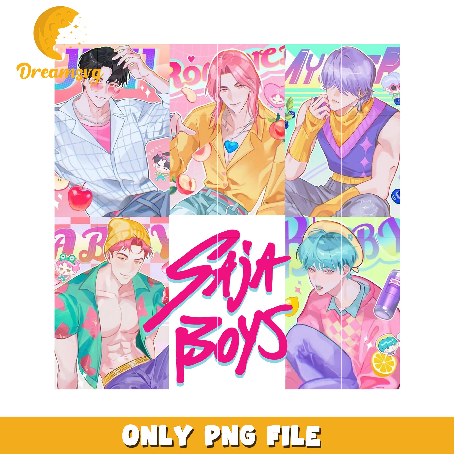 Sajaboys kpop cartoon png, kpop cartoon png, kpop demon hunters png