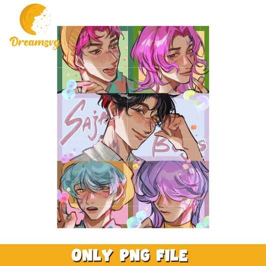 Saja boys kpop png, kpop cartoon png, kpop demon hunters png