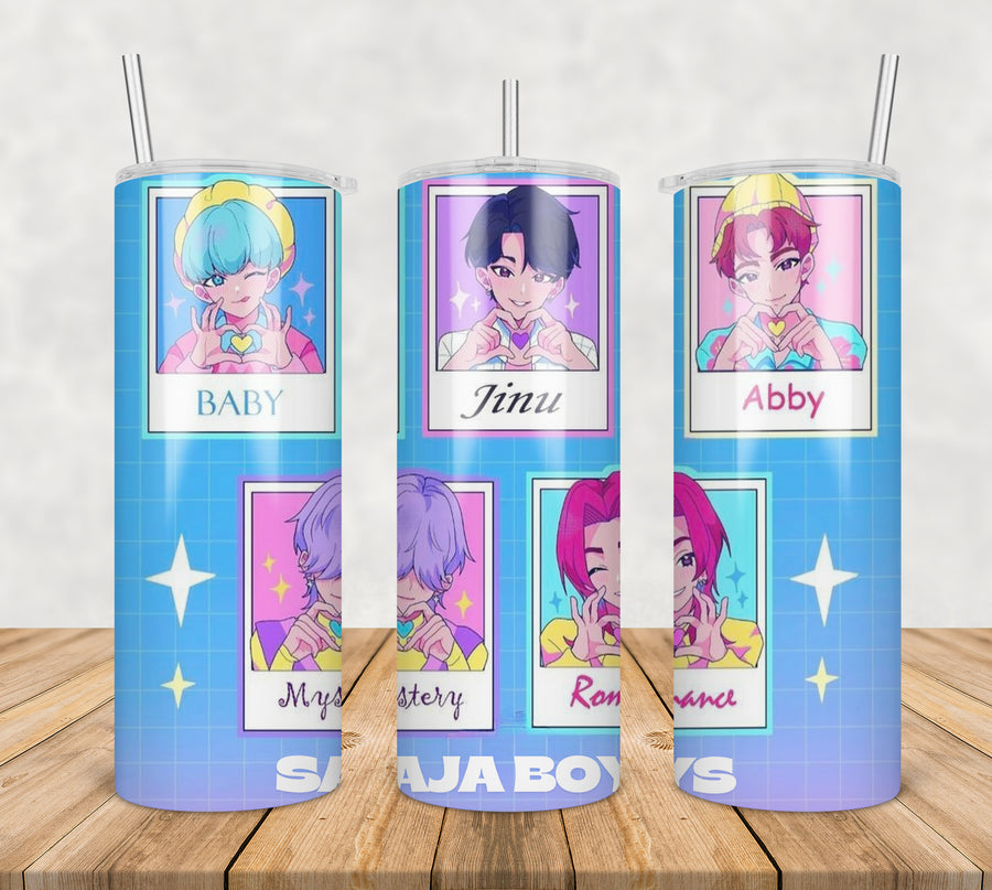 Saja boys members design tumbler png, saja boys tumbler png, saja boys lineup tumbler png