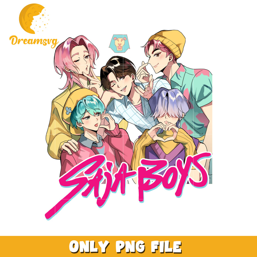 Saja boys members logo design png, kpop cartoon png, kpop demon hunters png