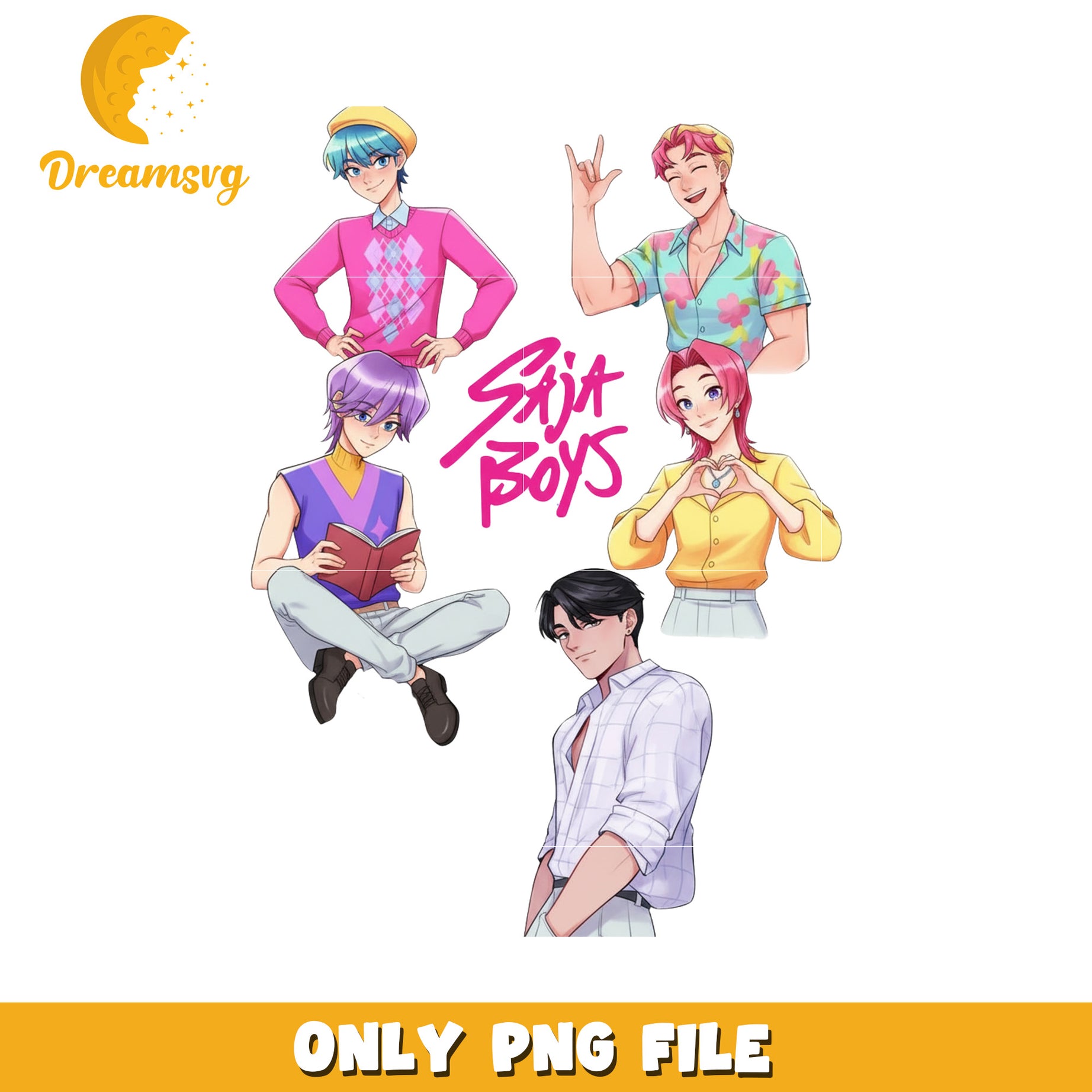 Saja boys members png, huntrix girls​ png, netflix cartoon png