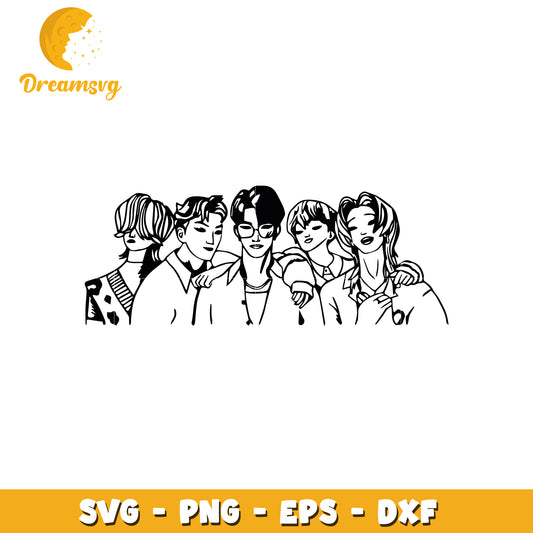 Saja boys members svg, saja boys kpop svg, saja boys lineup svg