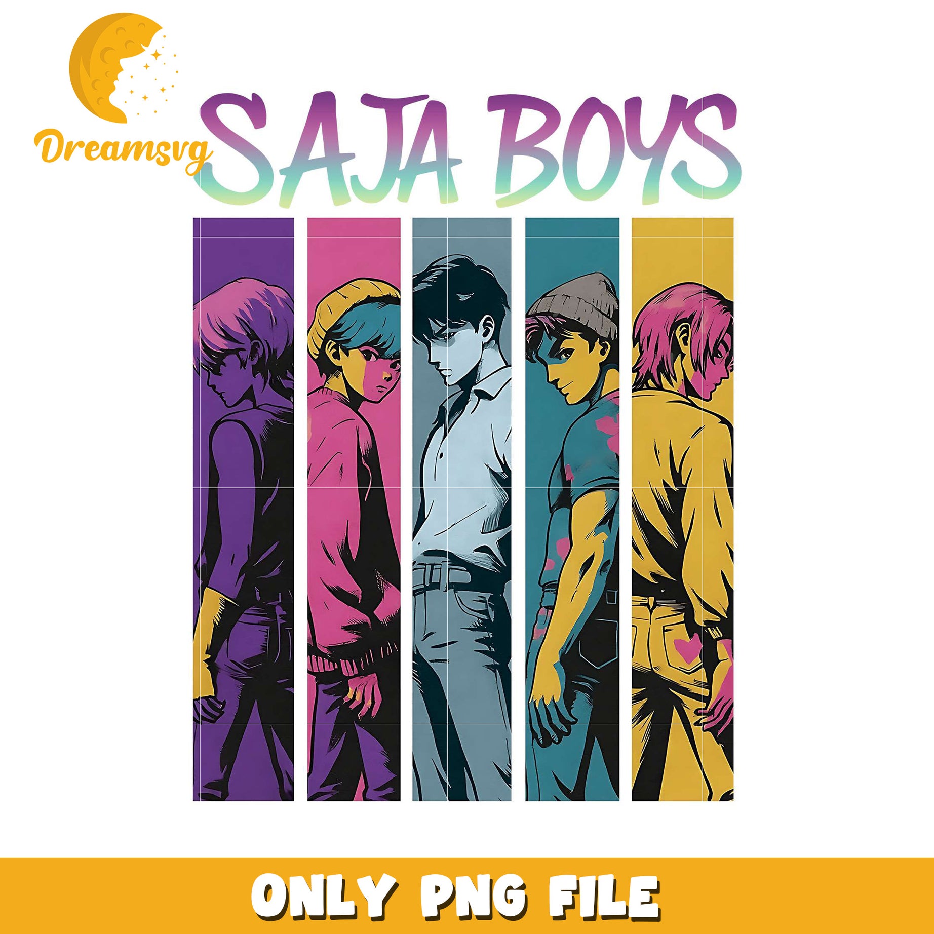 Saja boys png, classic boy bands​ png, streetwear crew png