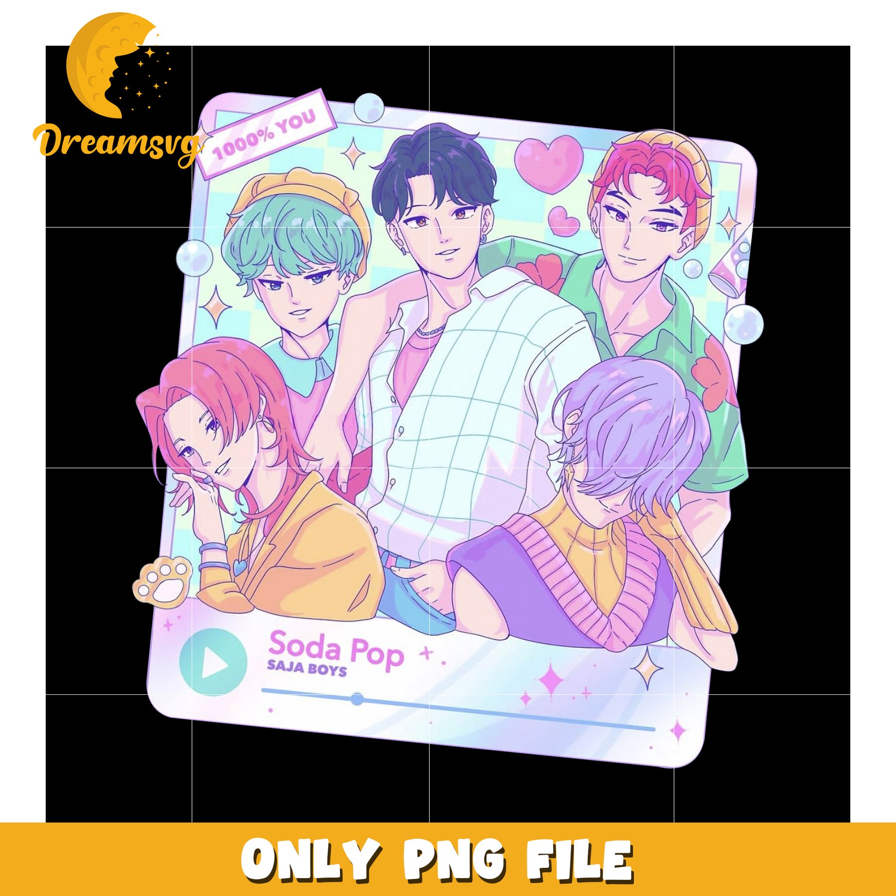 Saja boys png, kpop cartoon png, kpop demon hunters png