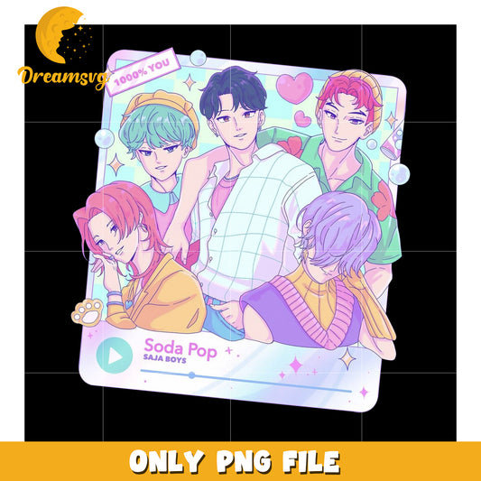 Saja boys png, kpop cartoon png, kpop demon hunters png