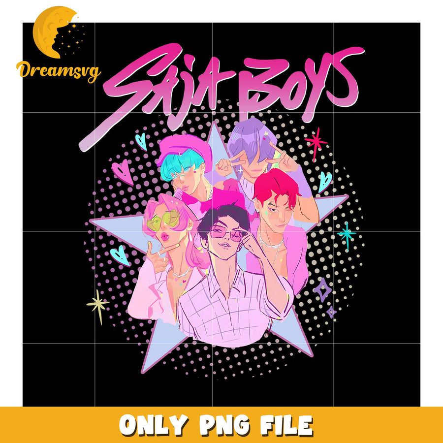 Saja boys png, love fighter aesthetic png, kpop hero png