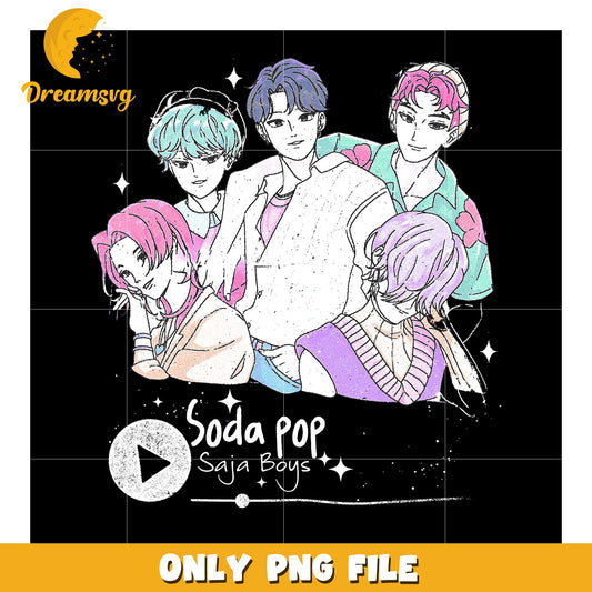 Saja boys team logo png, love fighter aesthetic png, kpop hero png