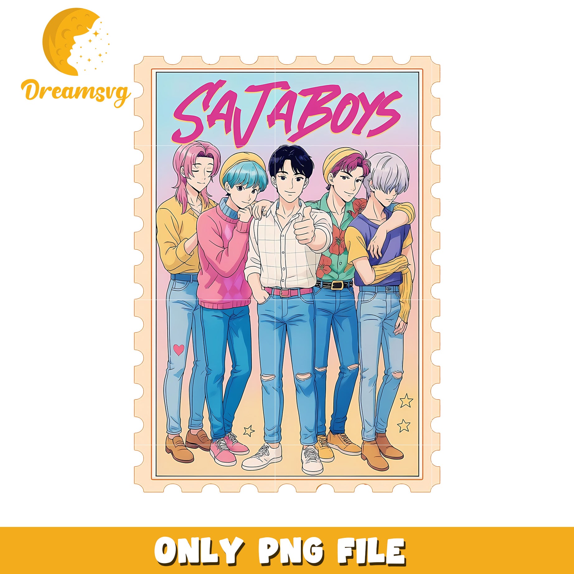 Saja boys team png, saja boys band png, kpop songs png