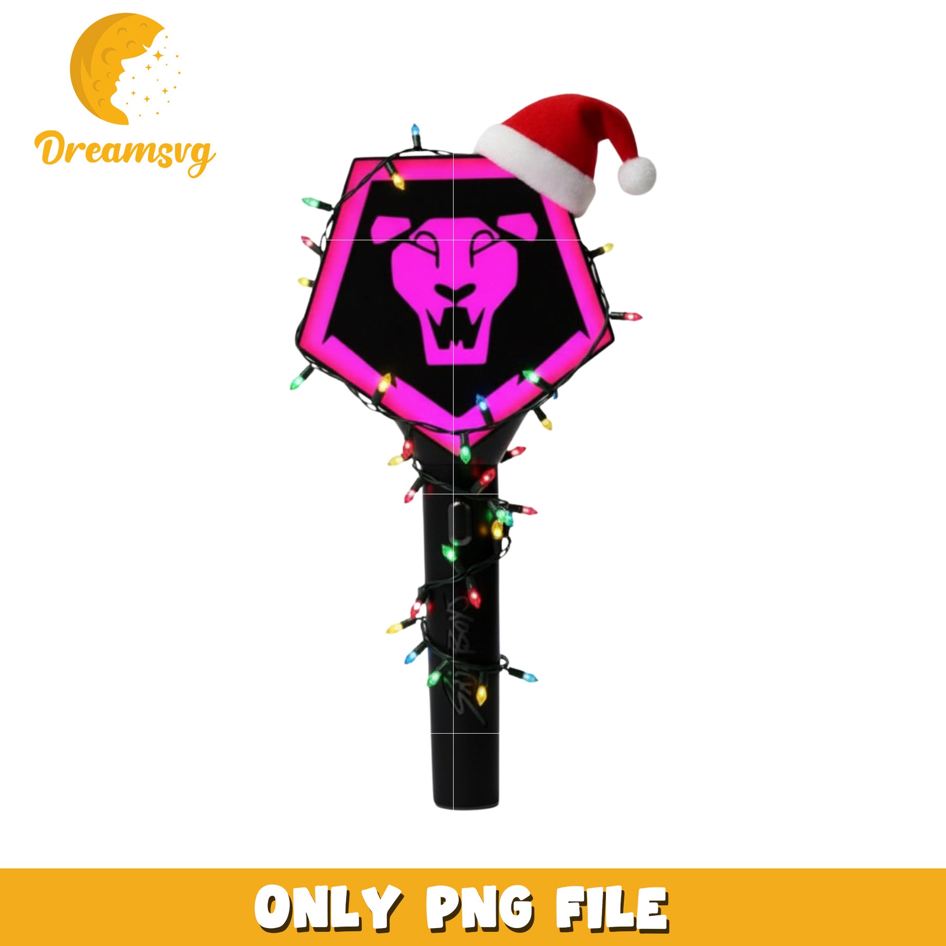 Saja christmas light stick png, christmas background​ png, christmas decor png