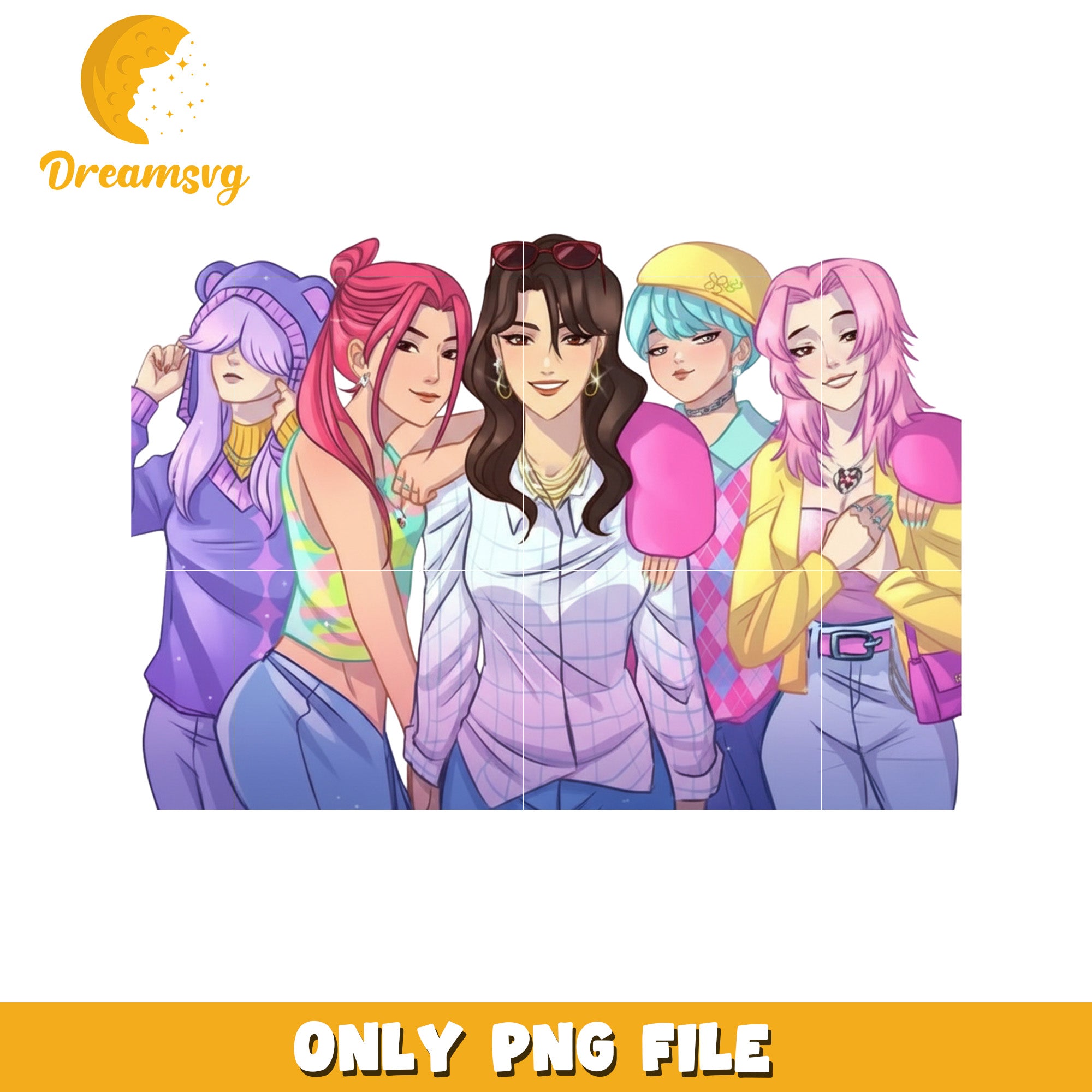 Saja girls png, huntrix girls​ png, netflix cartoon png