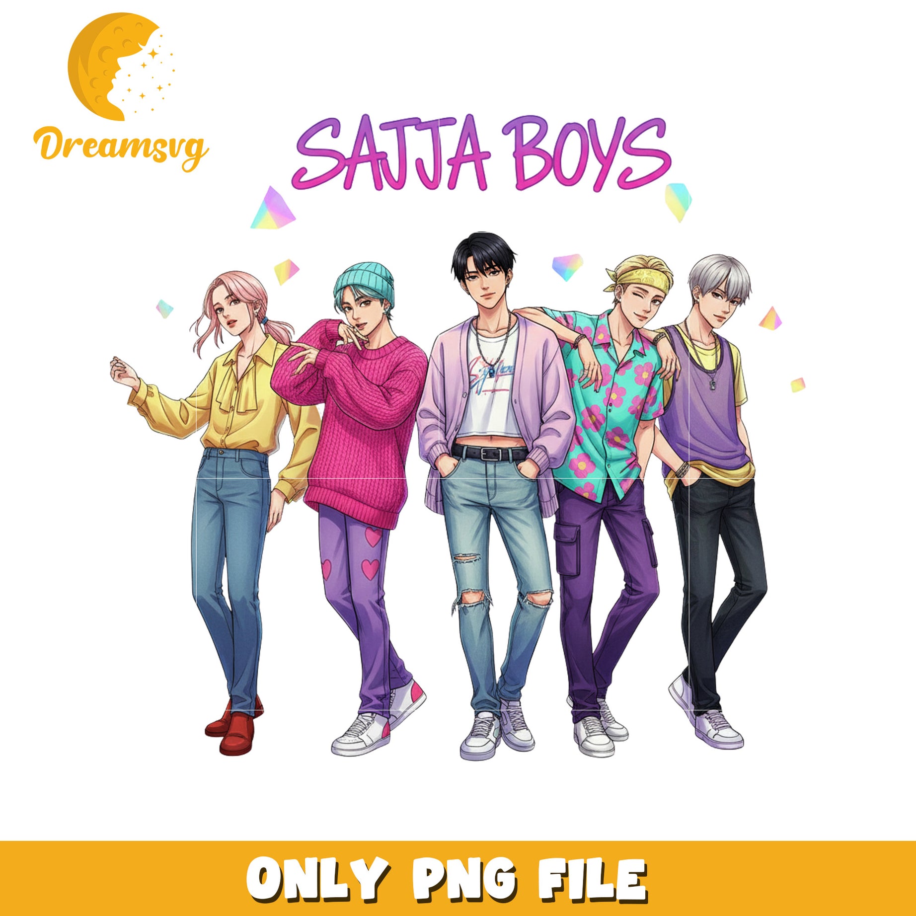Saja kpop boys png, dark idols png, hunter core png