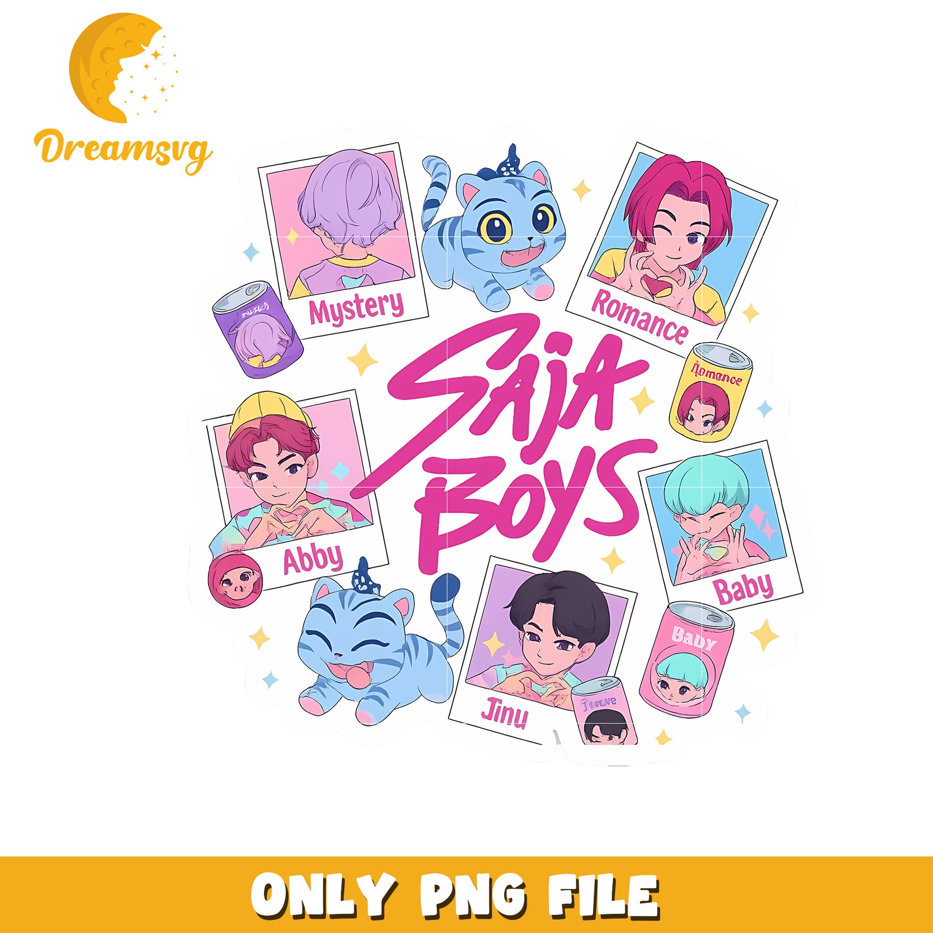 Saja members stamp png, saja boys band png, kpop songs png