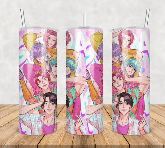 Saja team members tumbler png, saja team tumbler png, saja boys tumbler png