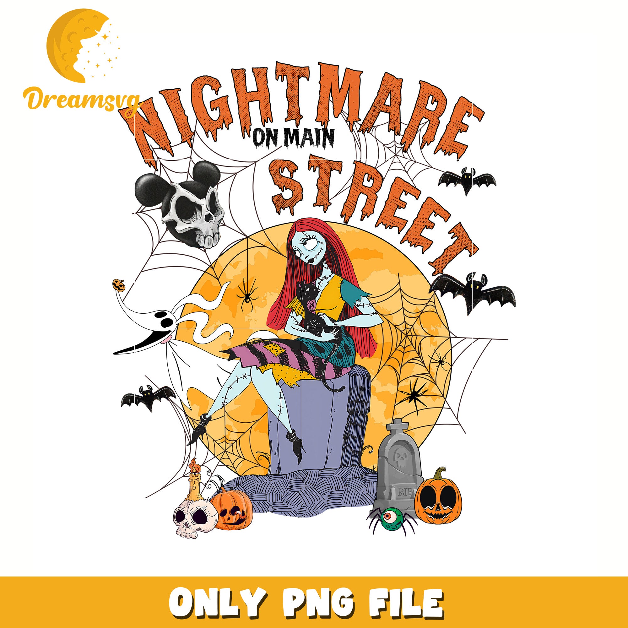 Sally nightmare on main street png, halloween decor png, halloween characters png