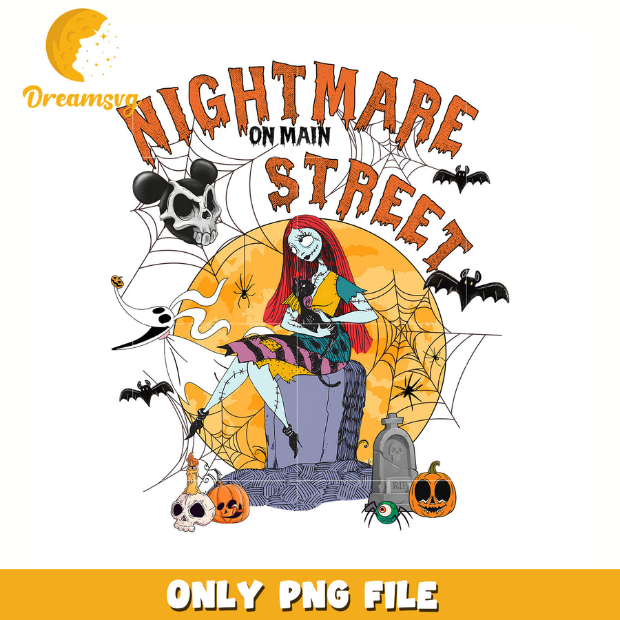 Sally nightmare on main street png, halloween decor png, halloween characters png