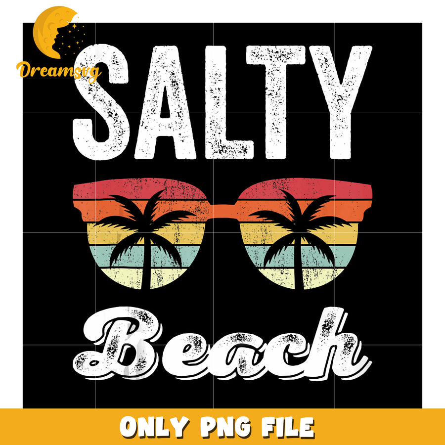 Salty Beach Sunglasses PNG Retro Design