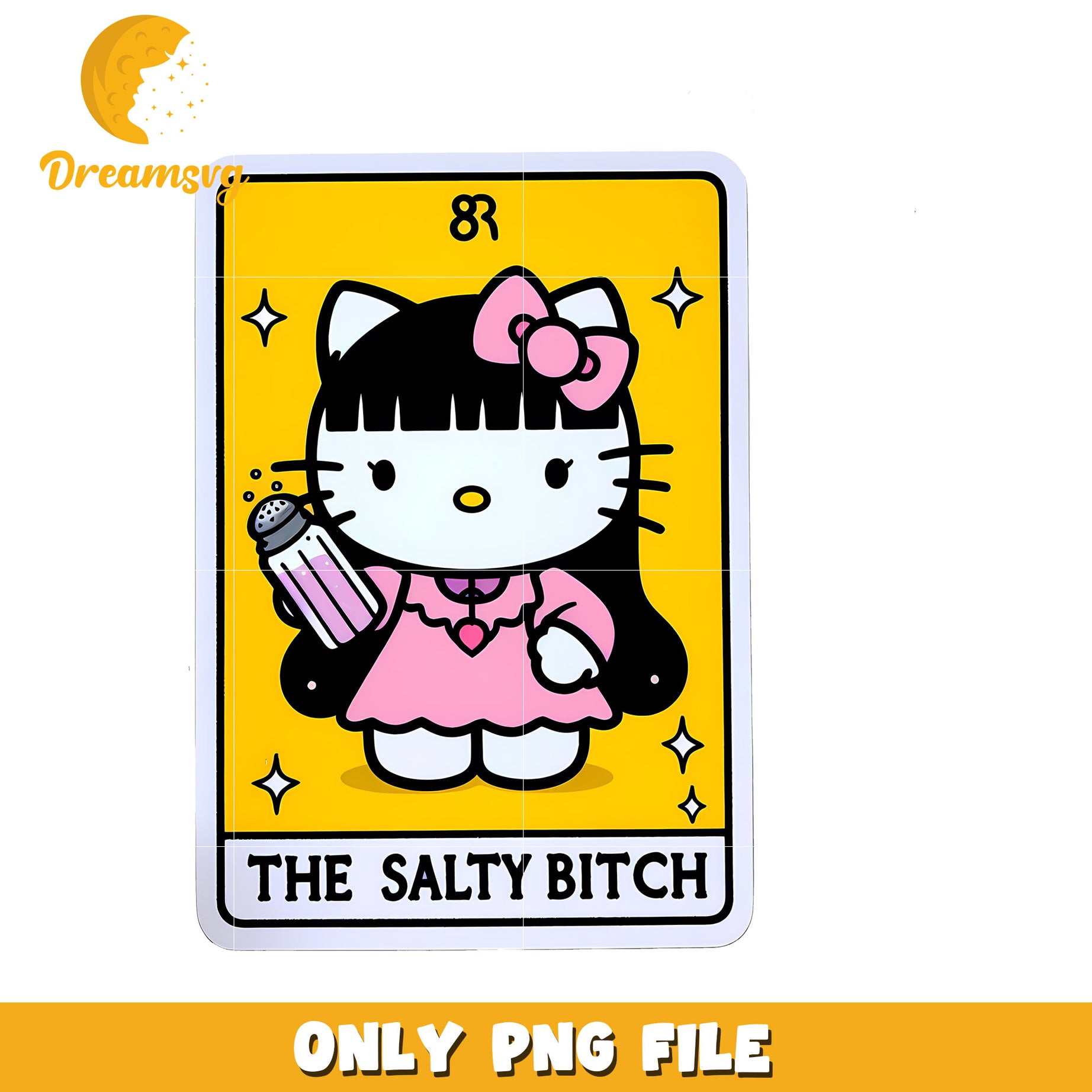 Salty Bitch Hello Kitty PNG Digital Download