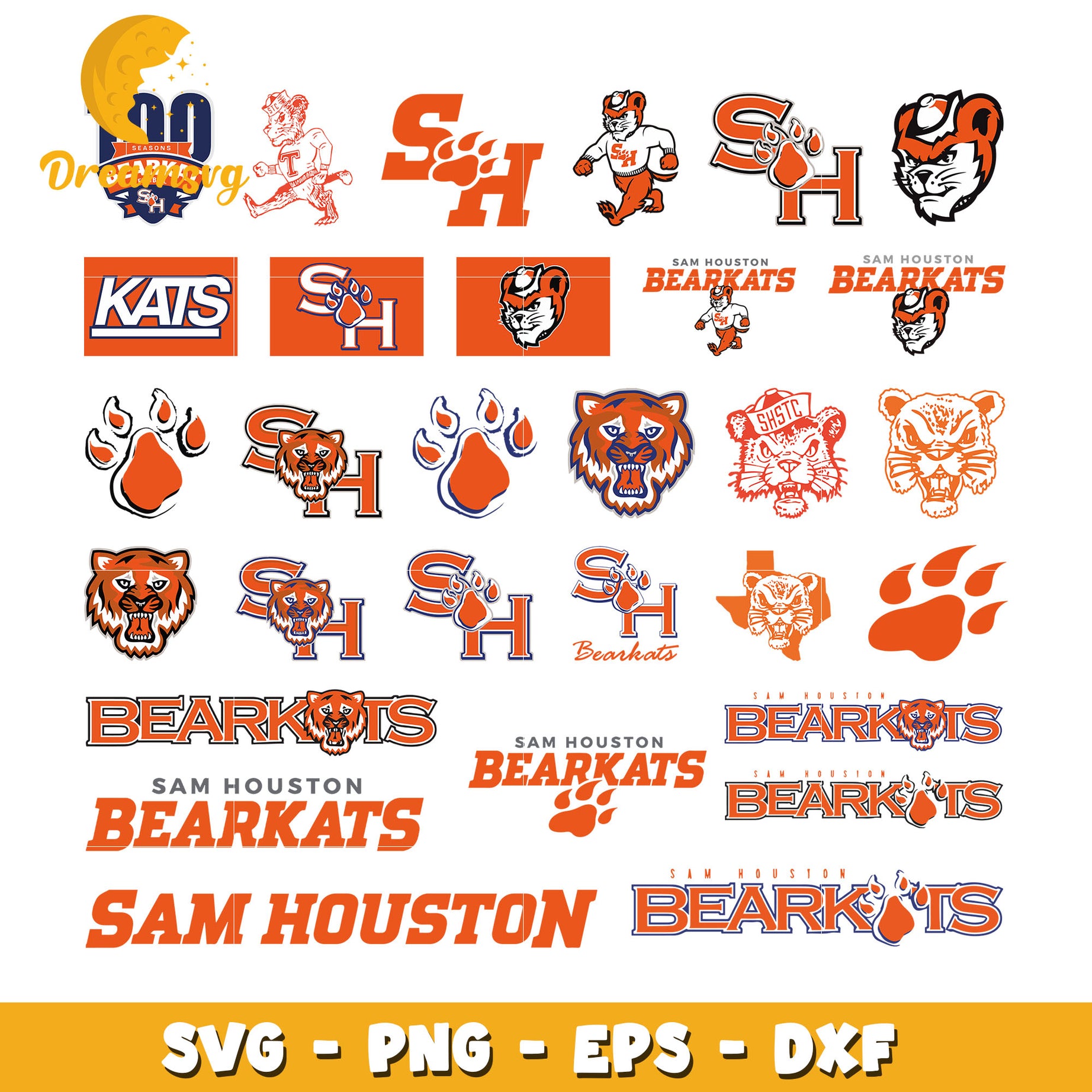 Sam houston state bearkats logo bundle svg, sam houston state bearkats football​ svg