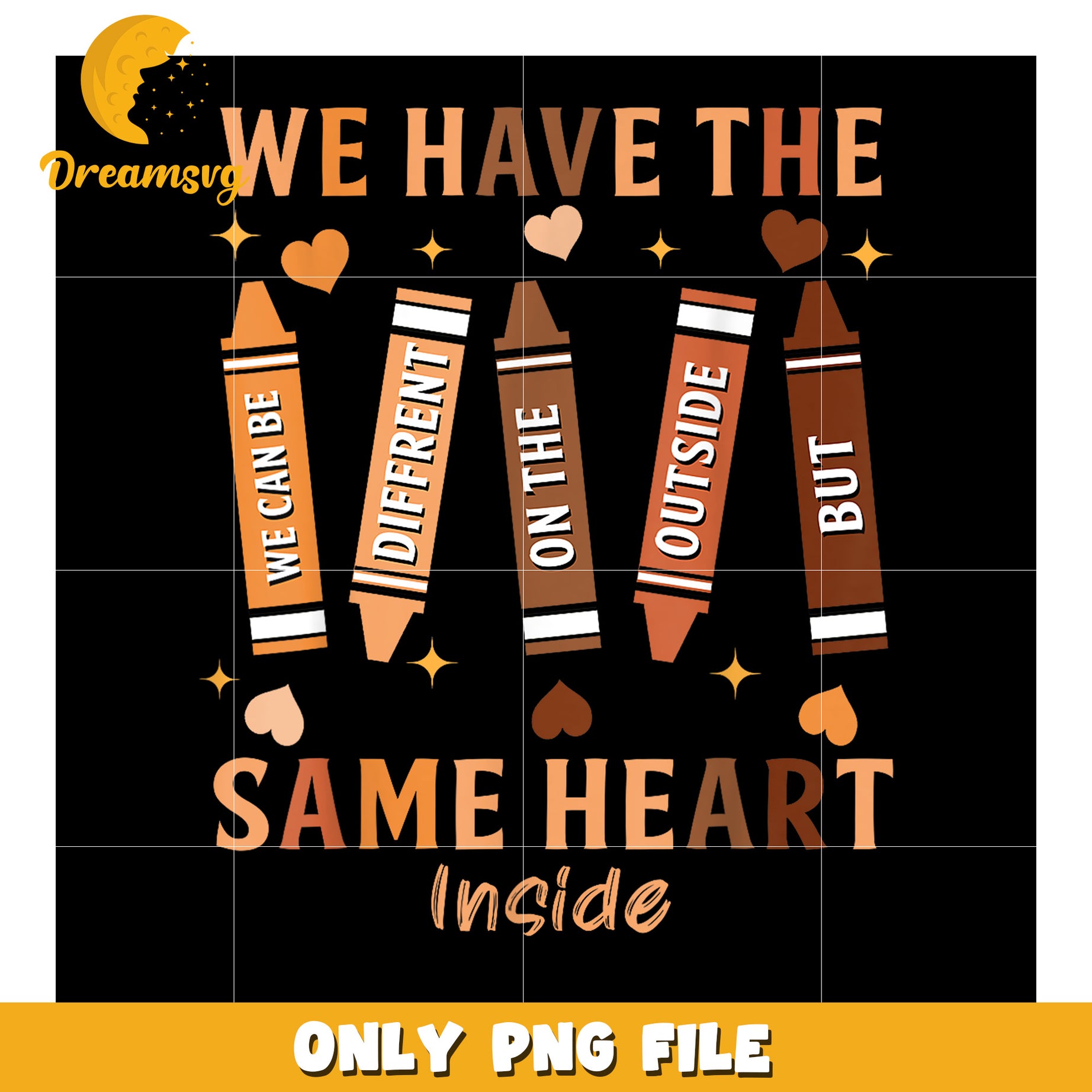 Same Heart Crayon PNG Design