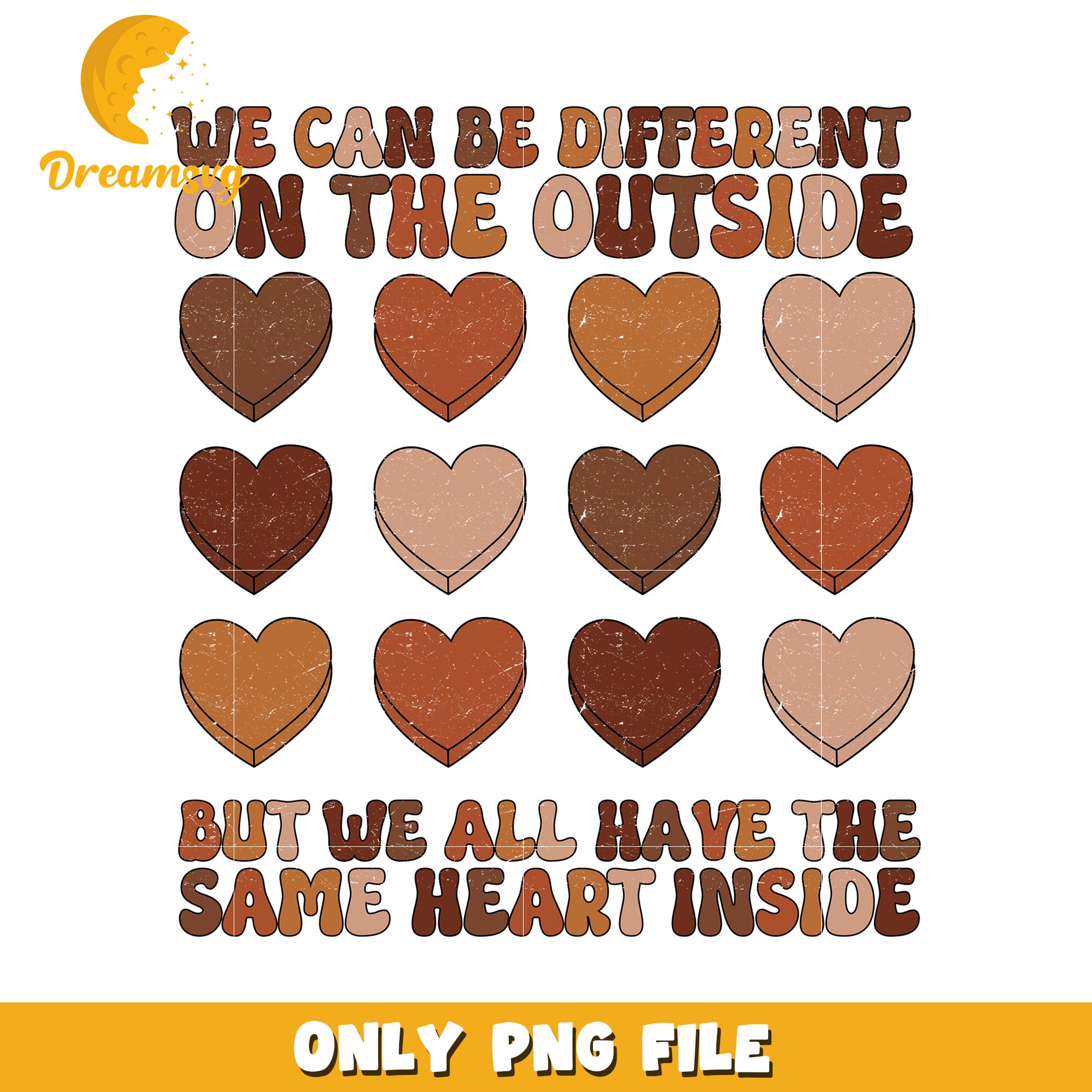 Same Heart PNG Diversity Skin Tones