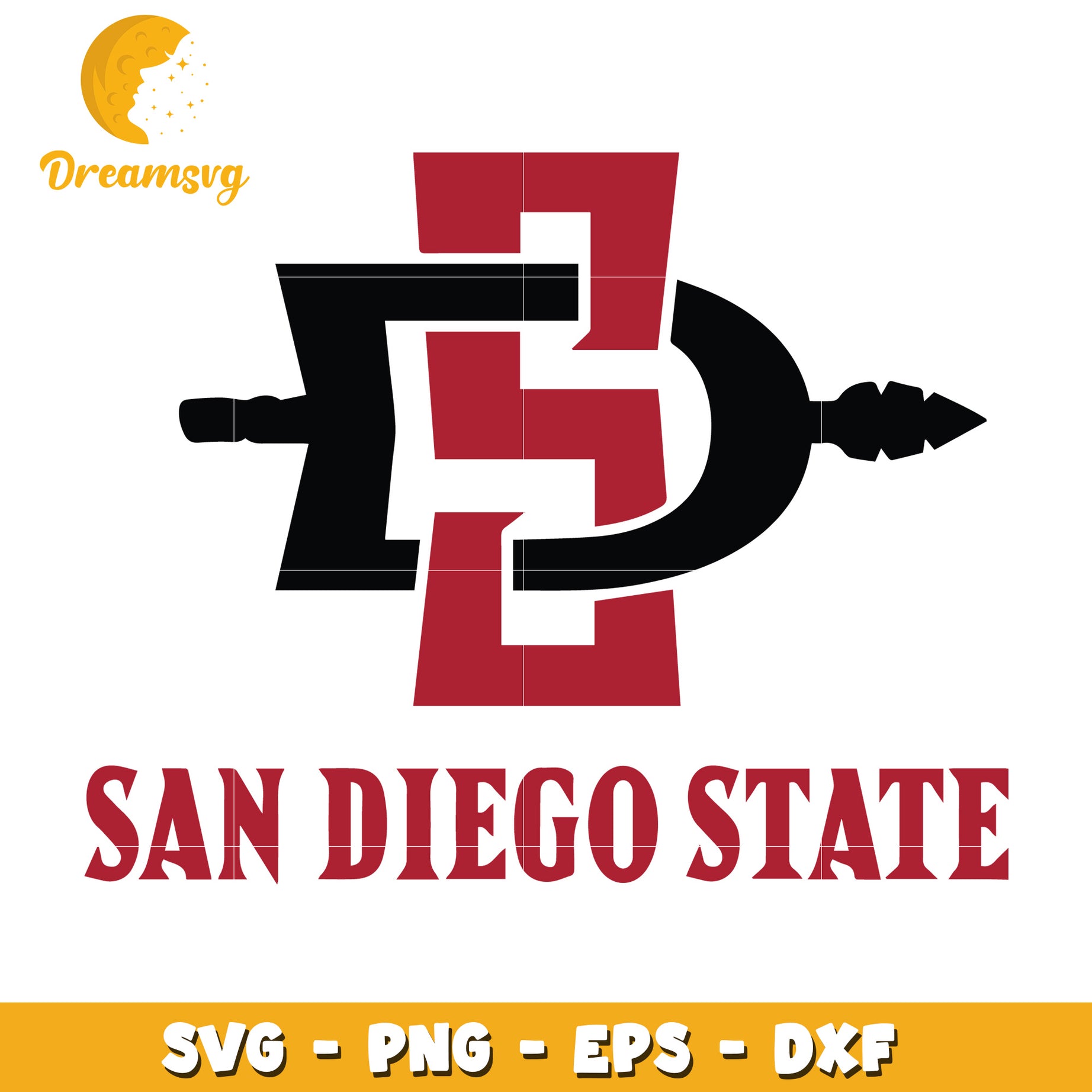 San Diego State Aztecs Logo SVG Vector Graphic Design Files