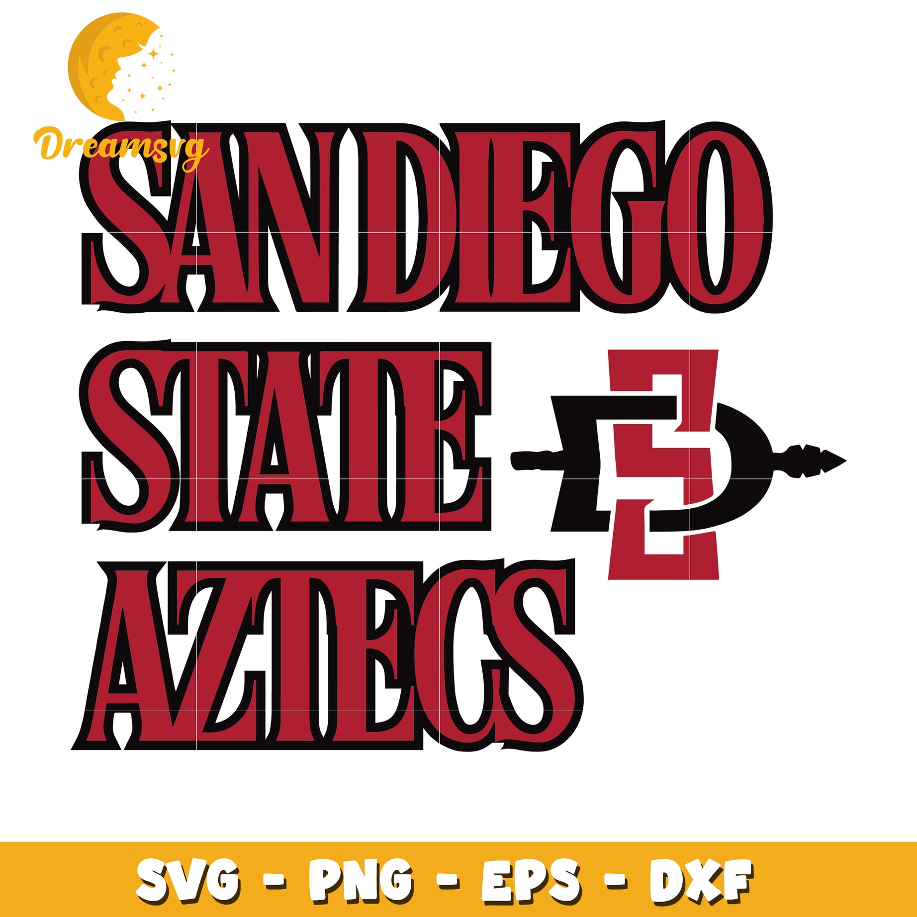 San Diego State Aztecs SVG Cut File for Fans and Crafters