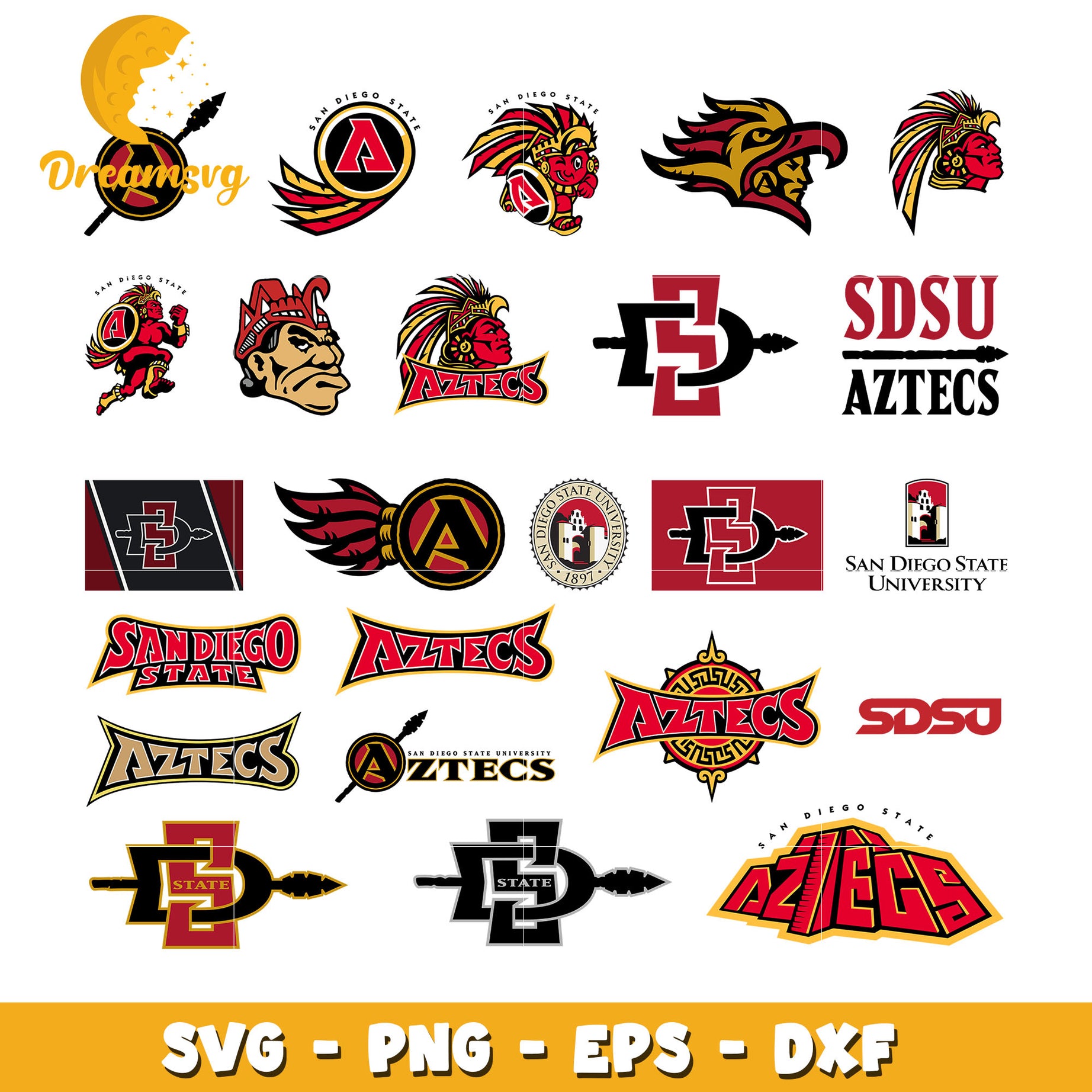 San diego state aztecs design bundle svg, san diego state aztecs football​ svg