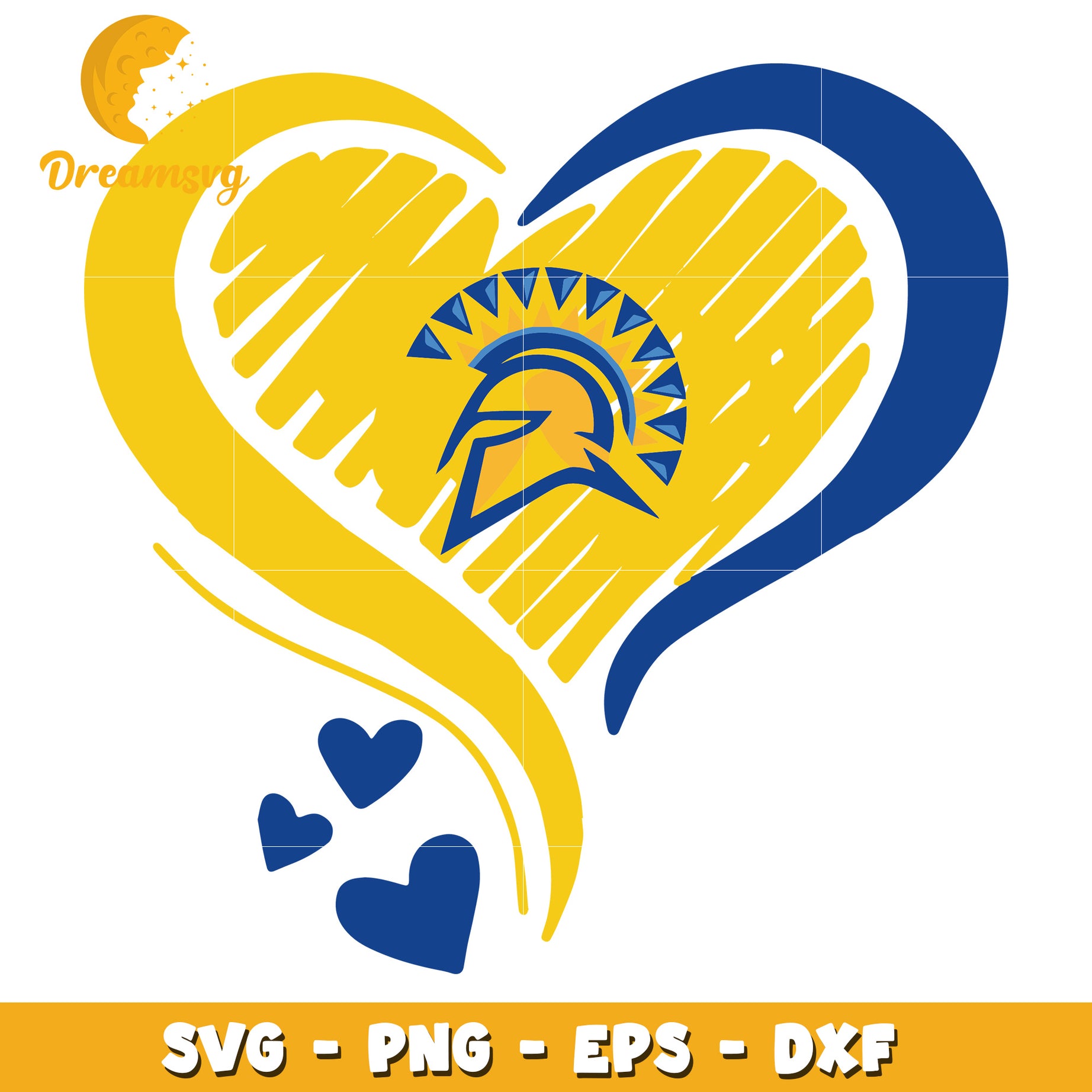 San Diego State Heart SVG PNG EPS DXF