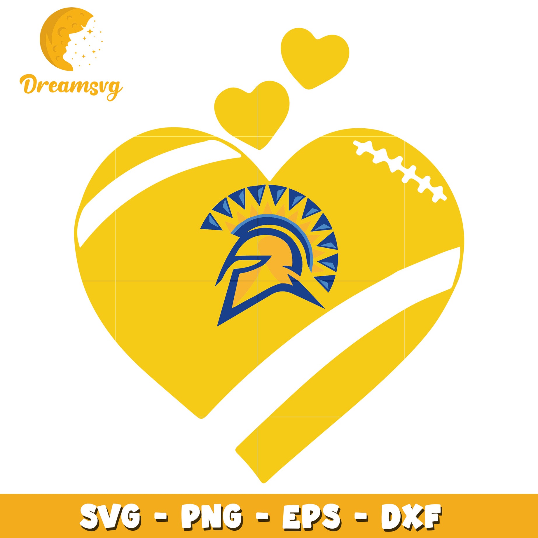 San Diego State Spartans Heart SVG