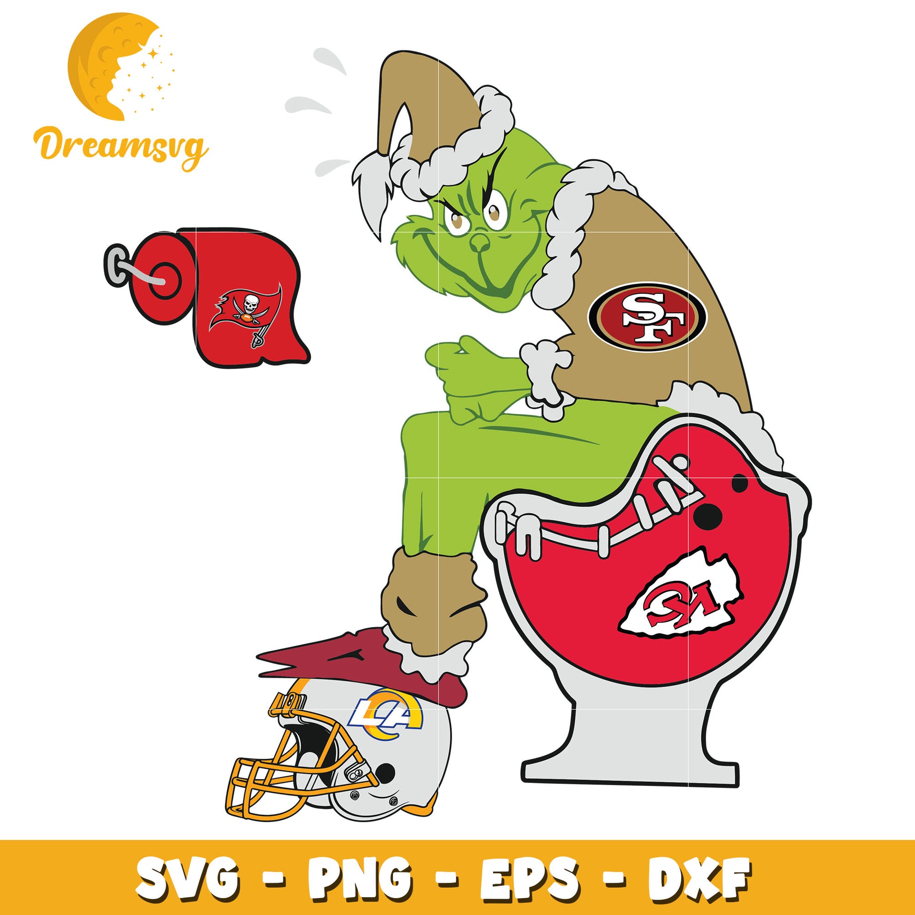 San Francisco 49ers Grinch Best svg, ncaa svg, christmas svg