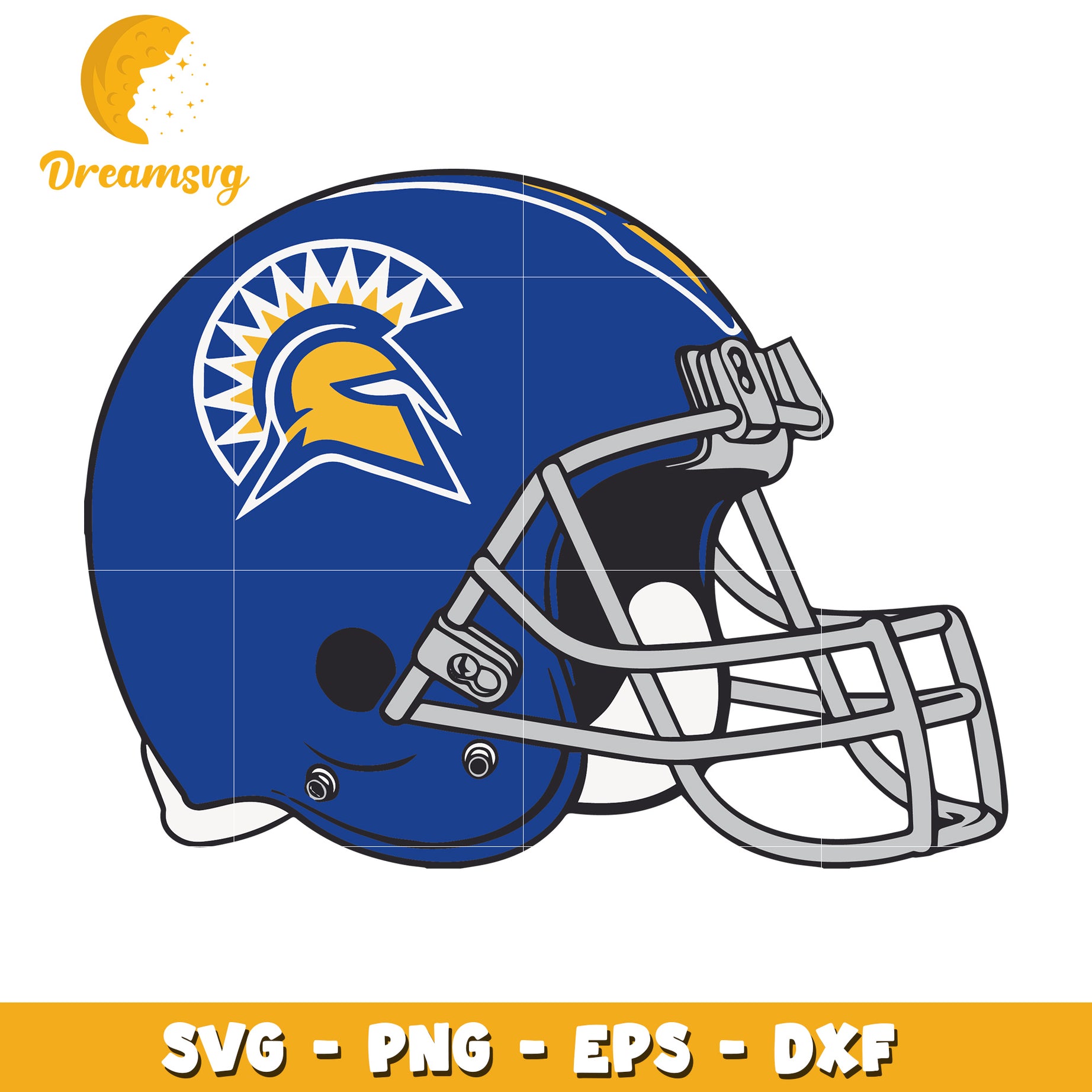 San Jose State Spartans Helmet SVG Clipart for Crafting Projects